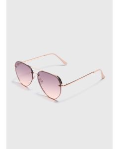 Aviator Sunglasses-Pink-One Size
