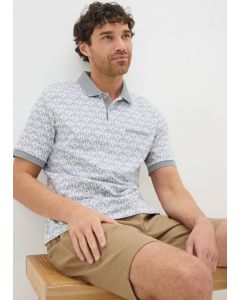 Tile Print Polo Shirt