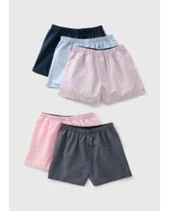 5 Pack Woven Check Boxers