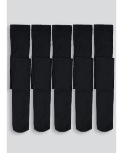 Girls 5 Pack Black 40 Denier Opaque Tights (6-13yrs)