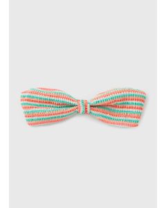 Coloured Stripe Bandeau Twist Bikini Top