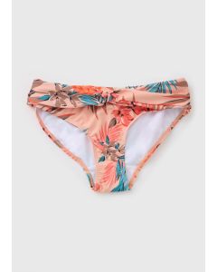 Coral Floral Twist Bikini Bottoms