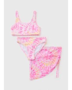 3 Piece Girls Tie Dye Swim Set