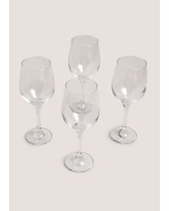 4 Pack Nova Wine Glasses-Clear-One Size