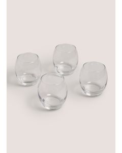 4 Pack Nova Short Tumblers Glass-Clear-One Size