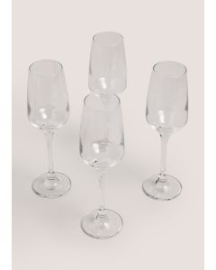 4 Pack Luna Champagne Flutes-Clear-One Size