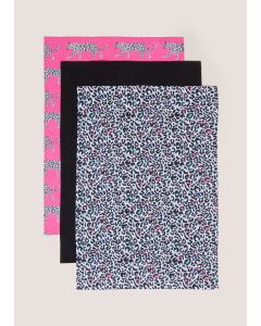 3 Pack Cheetah Tea Towels-Multi-One Size