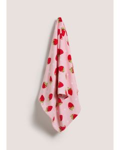 Strawberry Fruit Beach Towel Pink-Pink-One Size