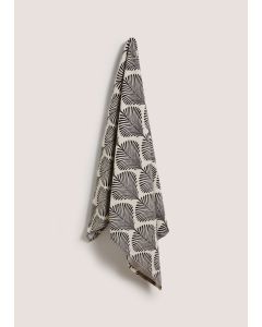 Monochrom Shell Beach Towel-Black/White-One Size