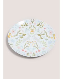 Folk Rabbit Dinner Plate Multi-Multi-One Size
