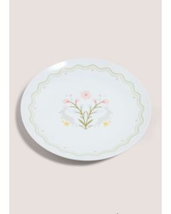 Folk Rabbit Side Plate White-White-One Size