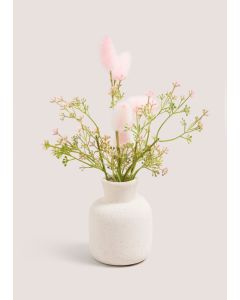 Dried Pampas In Pot-Pink-One Size