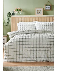 Grid Check Seersucker Duvet Set