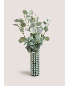 Eucalyptus in Bobble Vase-Green-One Size