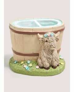 Highland Cow Sink Tidy-Brown-One Size