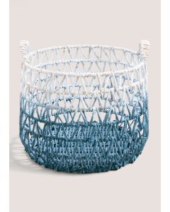 Open Weave Storage Basket-Blue-One Size
