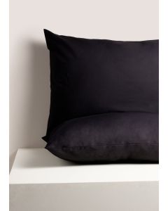 2 Pack Housewife Pillowcases-Black-One Size