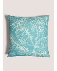 Palm Leaf Cushion-Blue-One Size