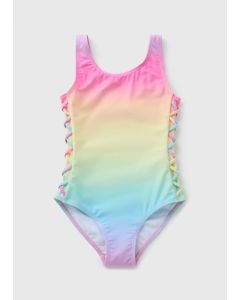 Girls Ombre Cut Out Swimsuit