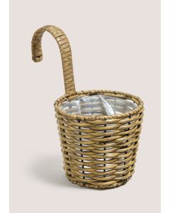 Plastic Woven Wall Planter-Natural-One Size