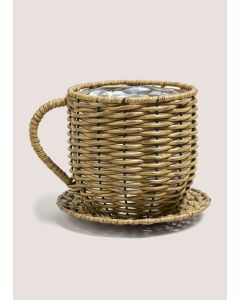 Woven Tea Cup Planter Neutral-Natural-One Size
