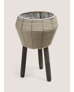 Woven Small Planter-Grey-One Size