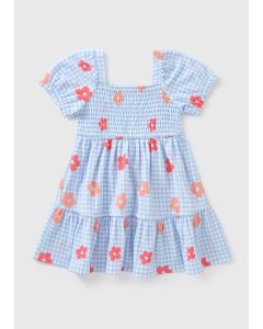 Girls Gingham Crinkle Dress