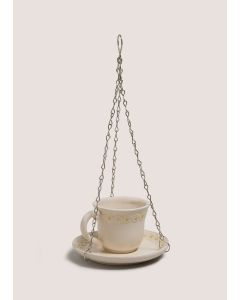 Tea Cup Bird Feeder-Off White-One Size