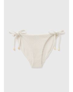 Ribbed Side Tie Bikini Bottoms