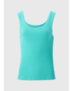 Ribbed Scoop Neck Vest