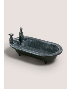 Cast Iron Bird Feeder Bath-Grey-One Size