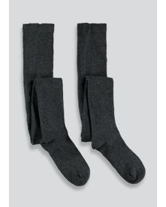 Girls 2 Pack Cotton Tights