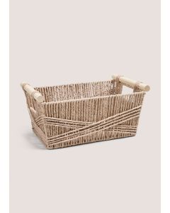 Neutral Highland Cow Basket-Natural-One Size