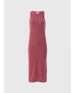 Raspberry Ribbed Racer Back Midi Dress