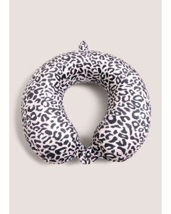 Leopard Travel Pillow-White-One Size