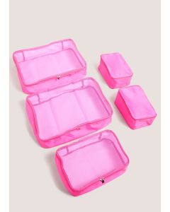 5 Pack Packing Cubes-Pink-One Size