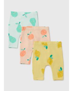 3 Pack Baby Fruit Leggings