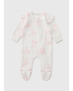 Baby Bow Zipped Sleepsuit