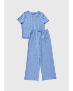 Girls Crinkle Top & Trouser Set