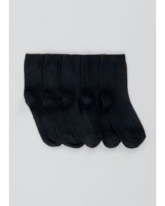 5 Pack Black Ankle Socks