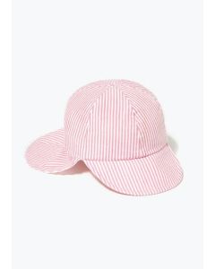 Girls Pink Stripe Keppi Sun Hat (Newborn-24mths)