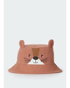 Unisex Tan Tiger Bucket Hat (Newborn-24mths)