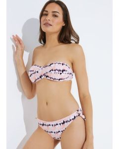 Coral Tie Dye Twist Bikini Briefs