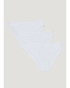 3 Pack Micro Lace High Leg Knickers