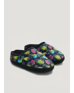 Kids Black Marvel Avengers Neon Slippers