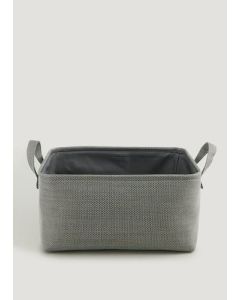 Grey Soft Storage Basket (40cm x 30cm x 20cm)