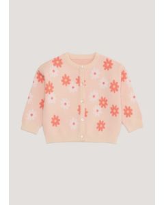Toddler Girls Coral Floral Cardigan (9mths-6yrs)