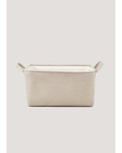 Taupe Soft Storage Basket (40cm x 30cm x 20cm)