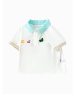 Baby boy Lapel short-sleeved T-shirt