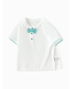Baby boy Round v-neck short-sleeved T-shirt